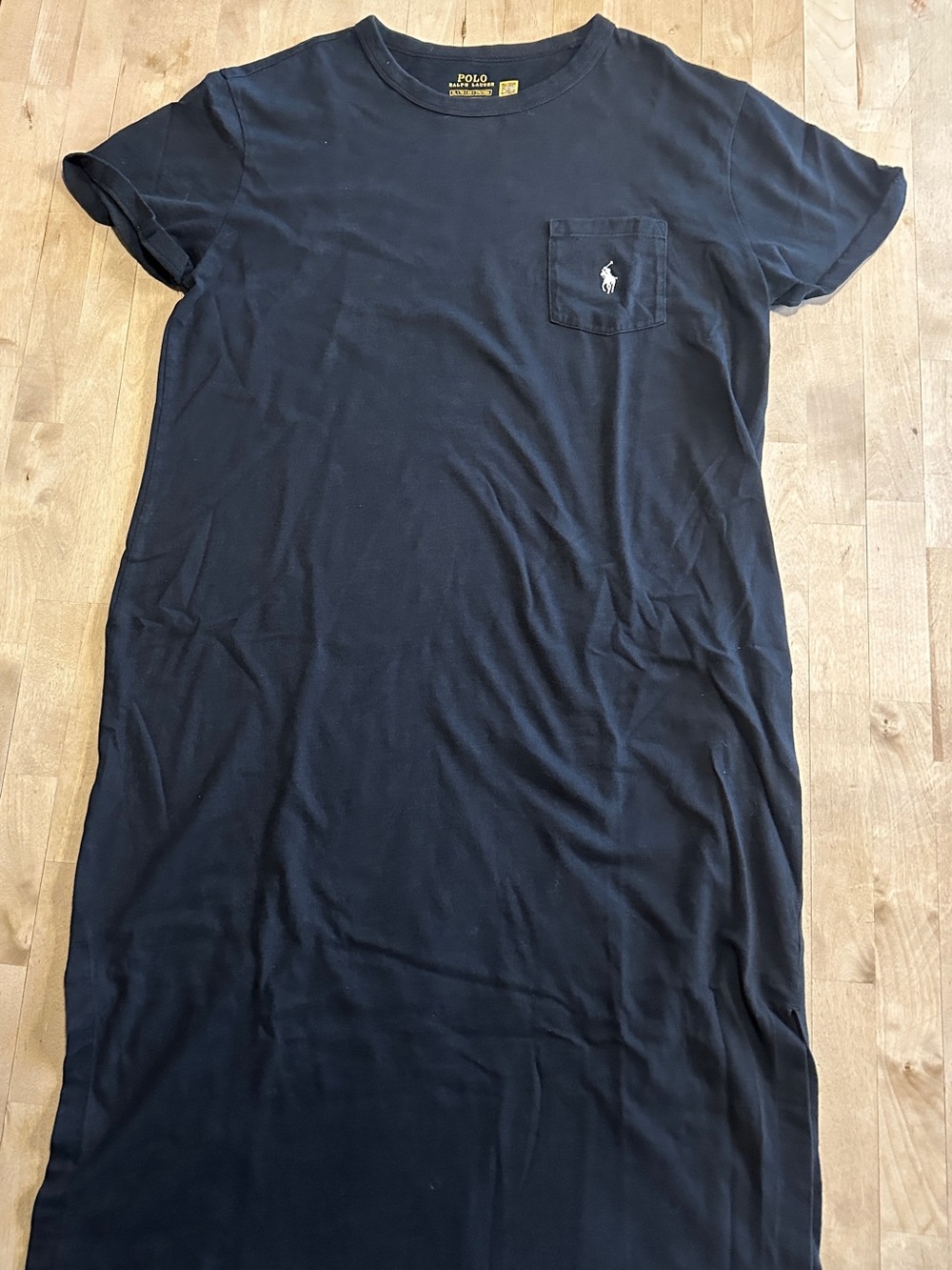 Polo by Ralph Lauren Black Crewneck Pocket Tee Dress